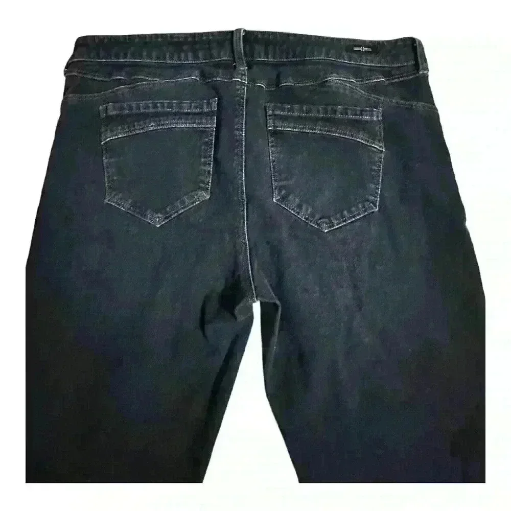 Liverpool Mid Rise Skinny Ankle Jeans Blackout Blue Size 14P